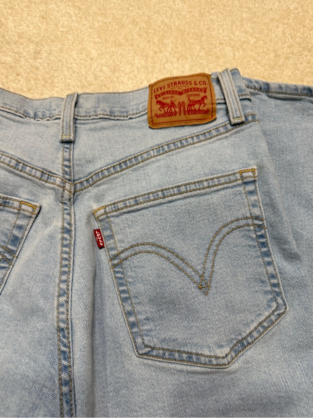 Levi’s Ribcage Straight High Rise Denim Jeans Light Blue Size 29 8 - Picture 6 of 11